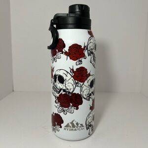 Hydrapeak White Skull and Rose Water Bottle